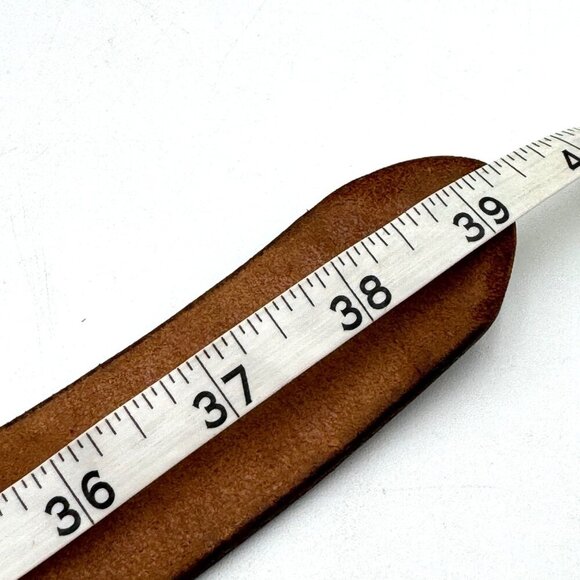 HAND TOOLED BROWN LEATHER MENS BELT FASHION WORK CASUAL OFFICE WEAR MEN BELTS me - Picture 10 of 12